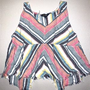 Colorful open back tank top